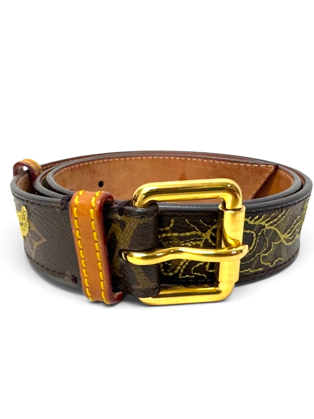 Louis Vuitton Belt Monogram Brown Womens